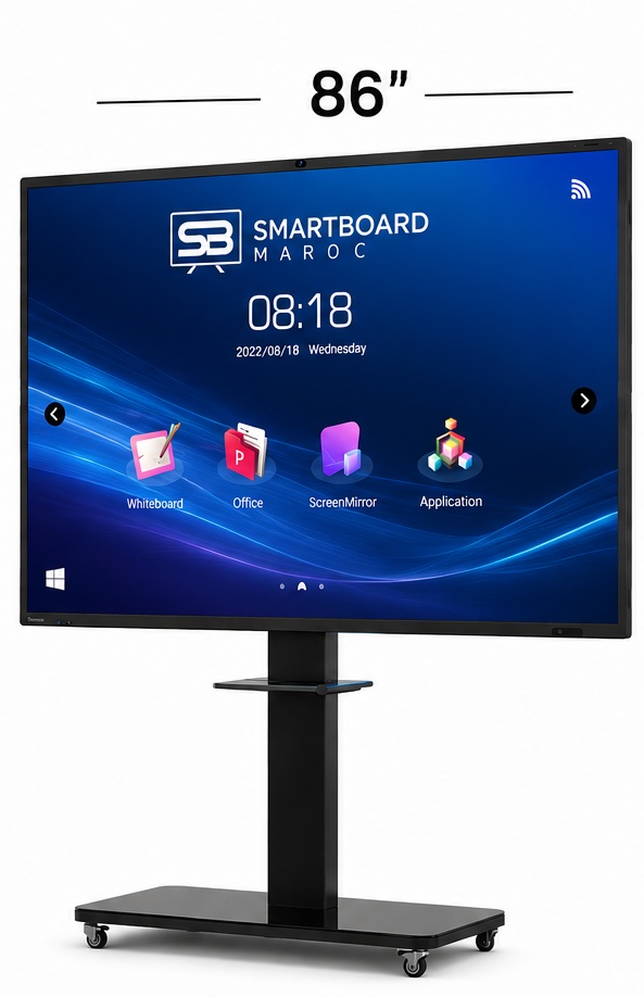 Ecran interactif HORION 86K7A sur support mobile