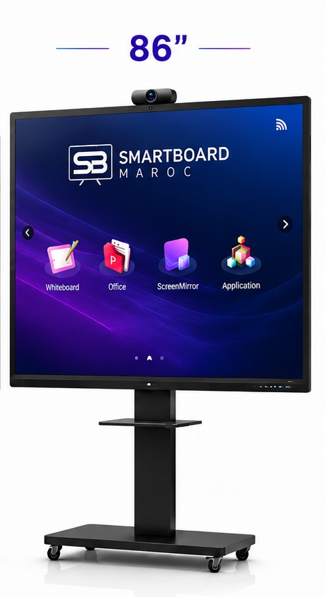 Ecran interactif 86M6APROV2 sur support mobile